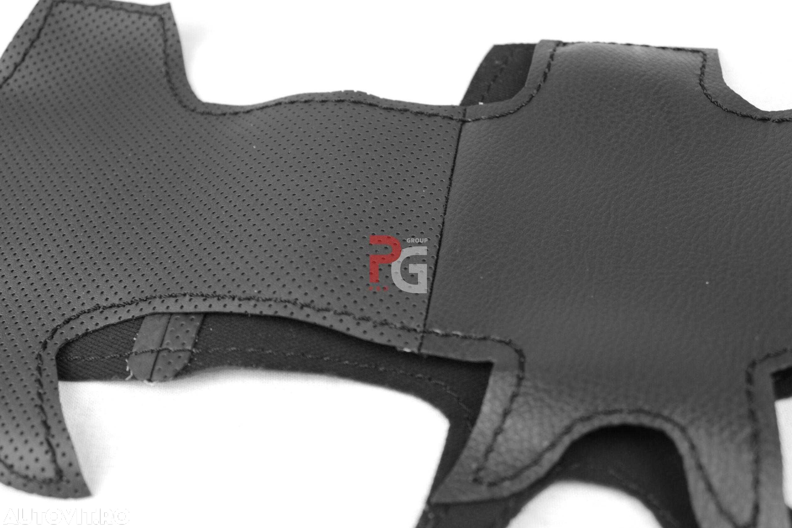Husa volan piele negru 38 cm.Peugeot 206/207 - 2