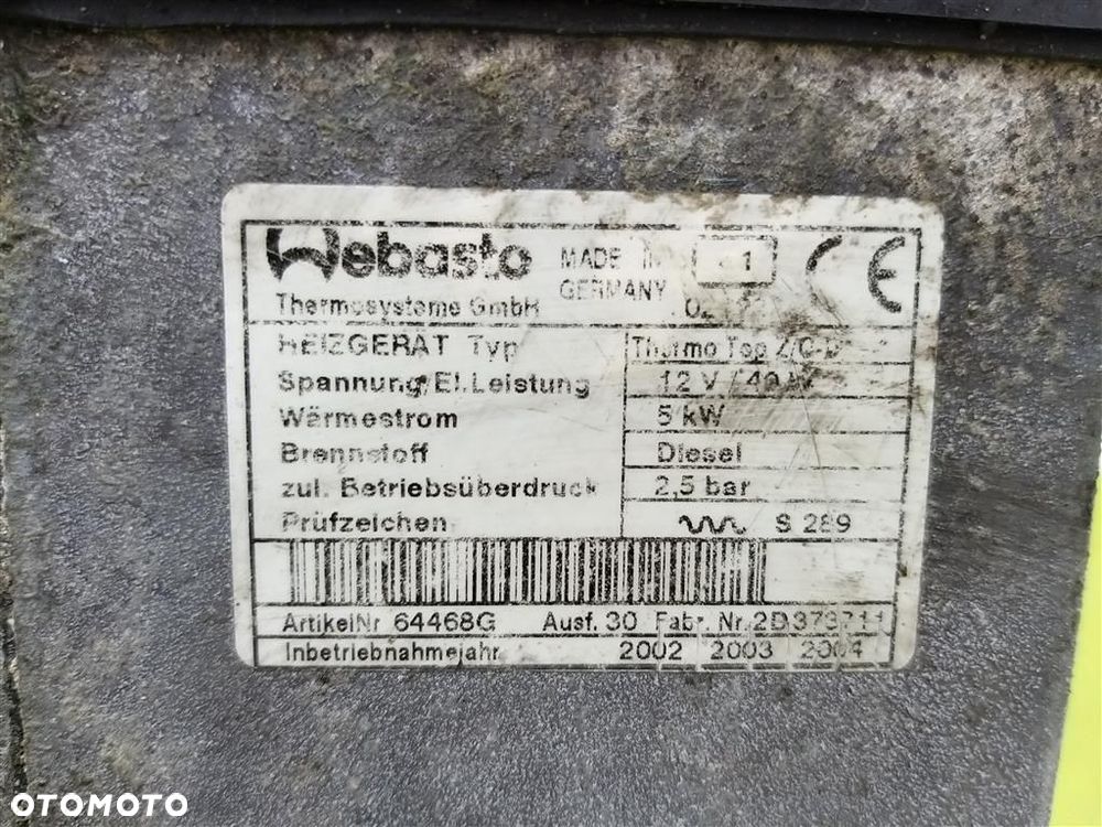 Webasto piec BMW E46 1998-2007 2,0 B 66724A 8380998 92794D ORYGINAŁ - 6