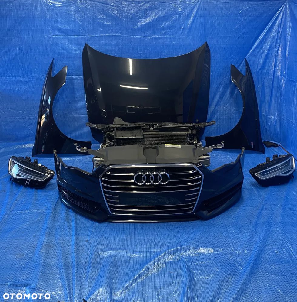 PRZÓD KOMPLETNY MASKA ZDERZAK LAMPY PAS PRZEDNI FULL LED AUDI A6 C7 S-LINE LIFT LX5R - 2