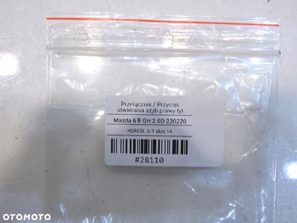 PANEL PRZYCISK SZYBY PRAWY TYŁ MAZDA 6 GH - 5