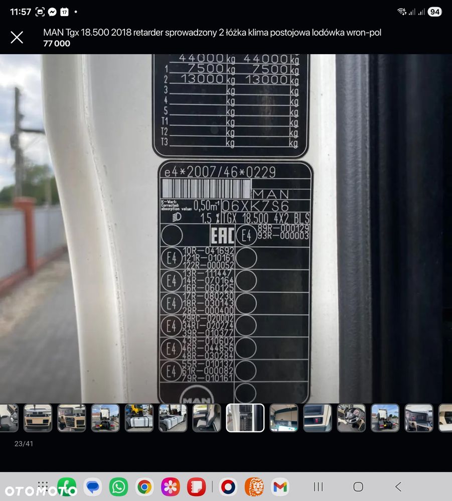 MAN Tgx 18.500 mały przebieg 2017 retarder sprowadzony 2 łóżka serwis lodówka wron-pol - 23