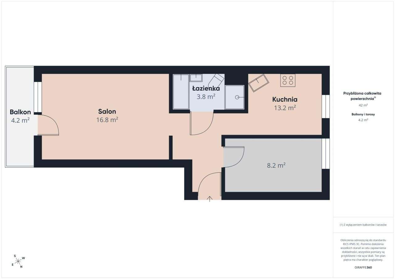 Mieszkanie, 42,30 m², Olsztyn