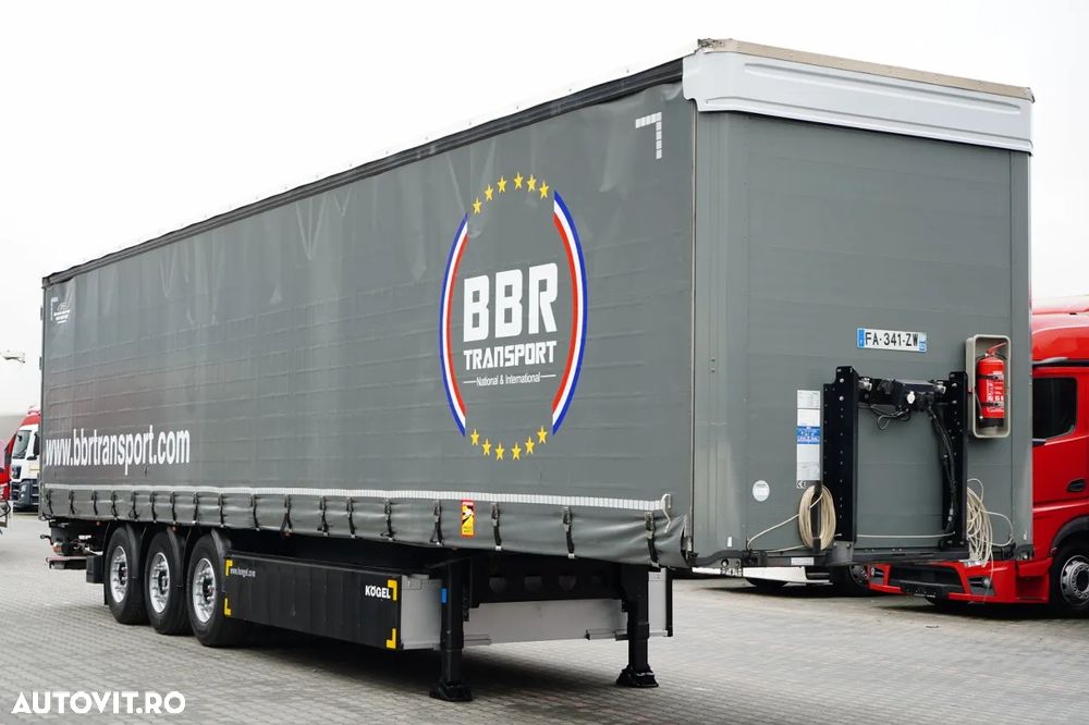 Kögel CORTINĂ / STANDARD / LIFT 2.000 kg / CONTENIER PENTRU PALEȚI / AXĂ RIDICATĂ / SAF - 8