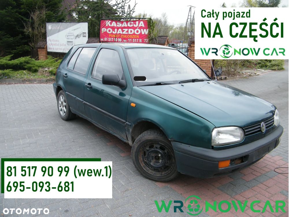 Volkswagen Golf III (91-03r.) 1.4 B 59KM. Silnik AEX Skrzynia DGL lakier LC6P. Cały na części. GWARANCJA !!!  Przód Tył Zestaw Komplet Drzwi Klapa Zderzak Błotnik Maska Grill Atrapa Szyba Pas Lampa Lusterko Boczki Fotel Kanapa Kokpit Deska Rozdzielcza Przełącznik Włącznik Sterownik Przewody Wiązka Instalacja Moduł Komputer Czujnik Listwa Pompa Alternator Wtryski Głowica Rozrusznik Kompresor Sprzęgło Dwumas Silnik Skrzynia ABS Klimatyzacji Paliwa Wspomagania Kolektor Turbina Przepustnica Zawór Chłodnica Koło Hak Belka Sanki Zawieszenie Mcpherson Półoś Amortyzator Wydech Tłumik Zacisk Most - 1