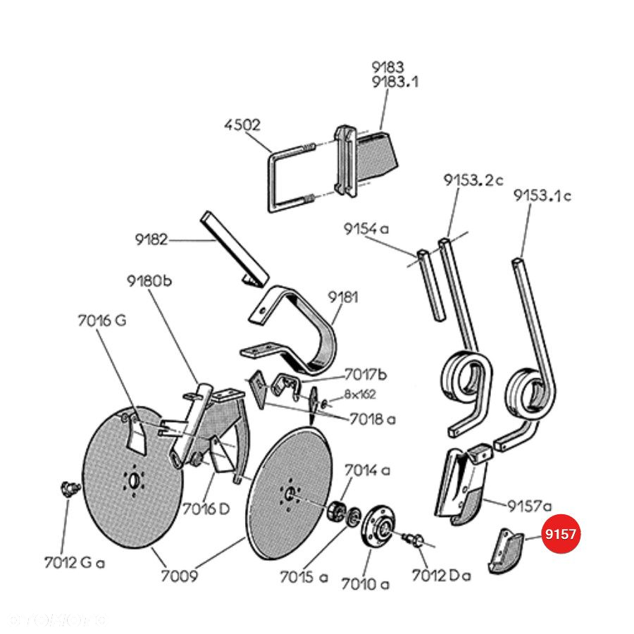 Czubek redlicy podsiewacza Monosem 30047062 Zamiennik - 4