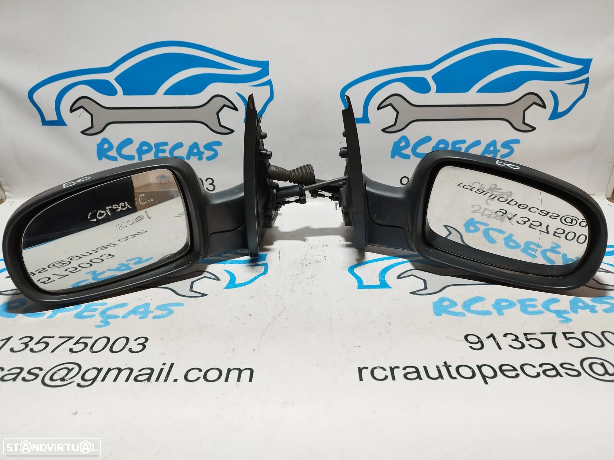 .ESPELHO RETROVISOR ESQUERDO DIREITO OPEL CORSA C 24420988 24420982 COMBO C MANUAL ESPELHOS RETROVISORES - 3