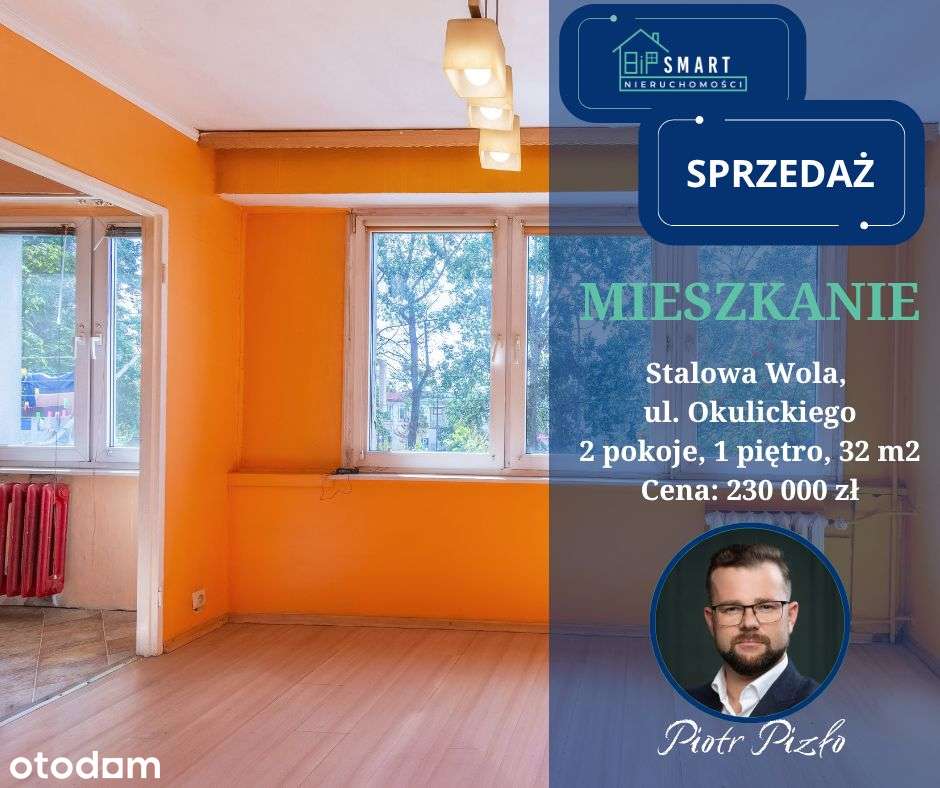 Mieszkanie 2 pokoje, 1 piętro, 32 m2, ul. Okulicki