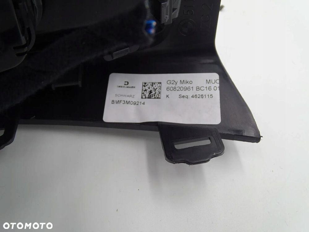 PANEL KLINATYZACJI KRATKA NAWIEWU TYŁ OSŁONA TUNELU USB BMW 3 G20 G21 - 5