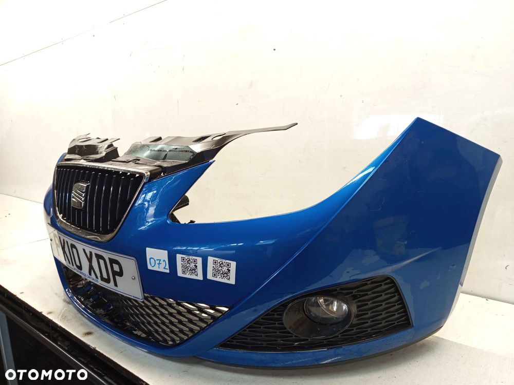 ^ ZDERZAK PRZÓD PRZEDNI SEAT IBIZA 4 IV LZ5F BŁĘKITNY NIEBIESKI HALOGENY - 2