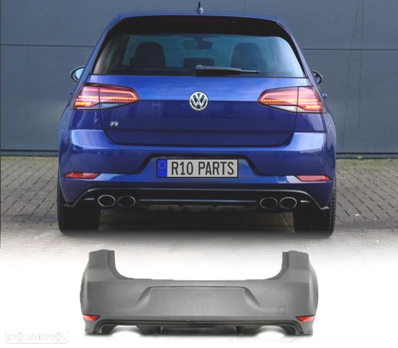 PARA-CHOQUES TRASEIRO VOLKSWAGEN VW GOLF 7 12-17 LOOK R20 - 1