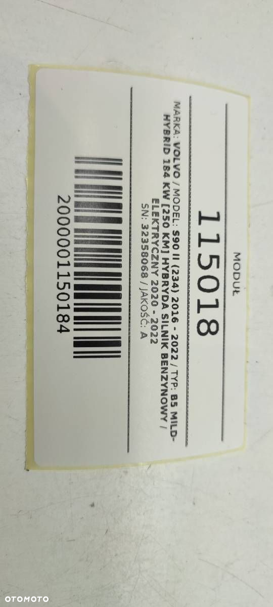 MODUŁ STEROWNIK ZDERZENIA ASDM VOLVO S90 II 32358068 - 5