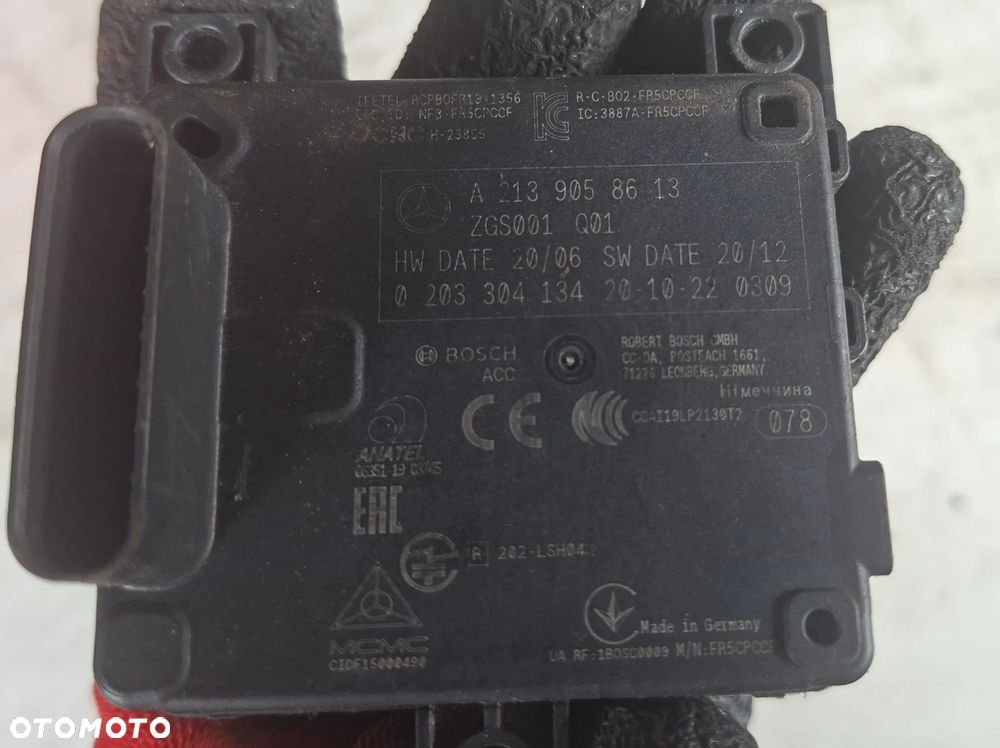 MERCEDES E-KLASA W213 16- RADAR CZUJNIK ASYSTENT A2139058613 - 2
