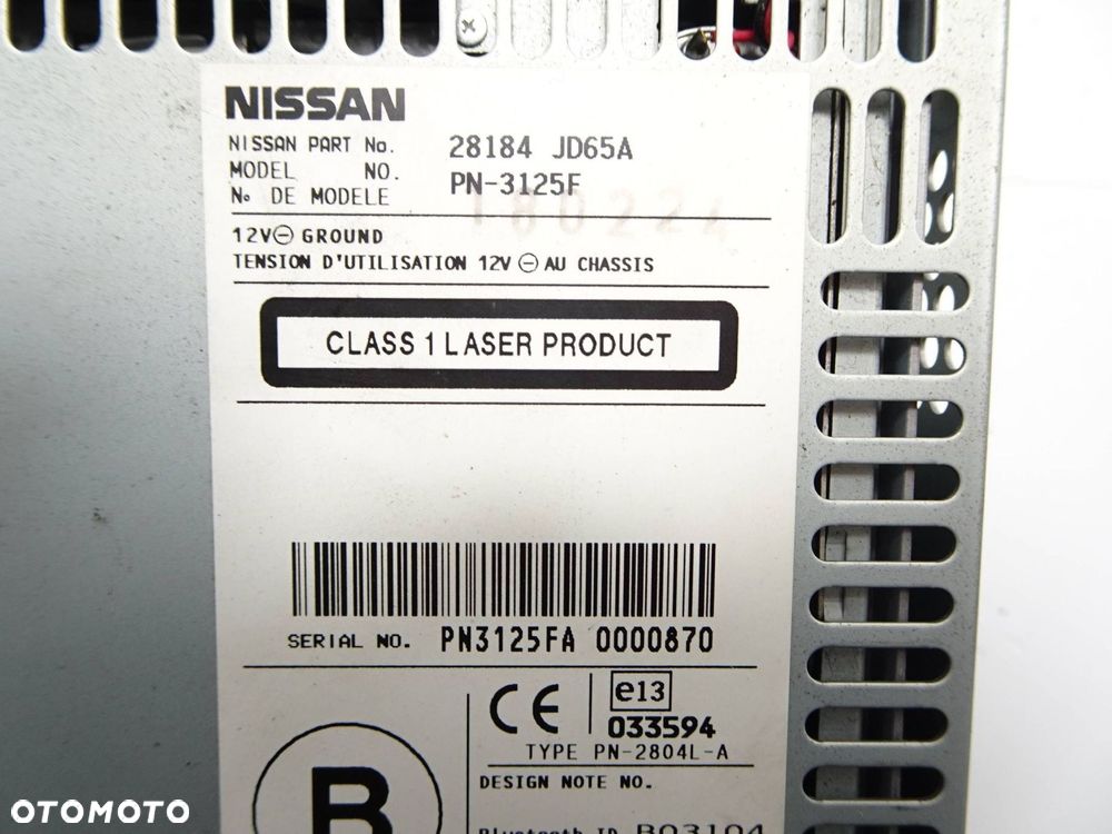 radio cd nissan qashqai j10 06-09r. - 8