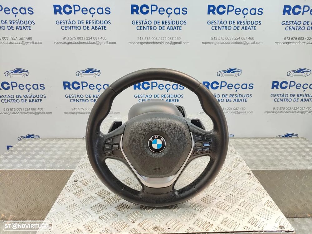 Volante completo em pele original BMW Serie 1 F20 F21 Patilhas Multifunções - 7