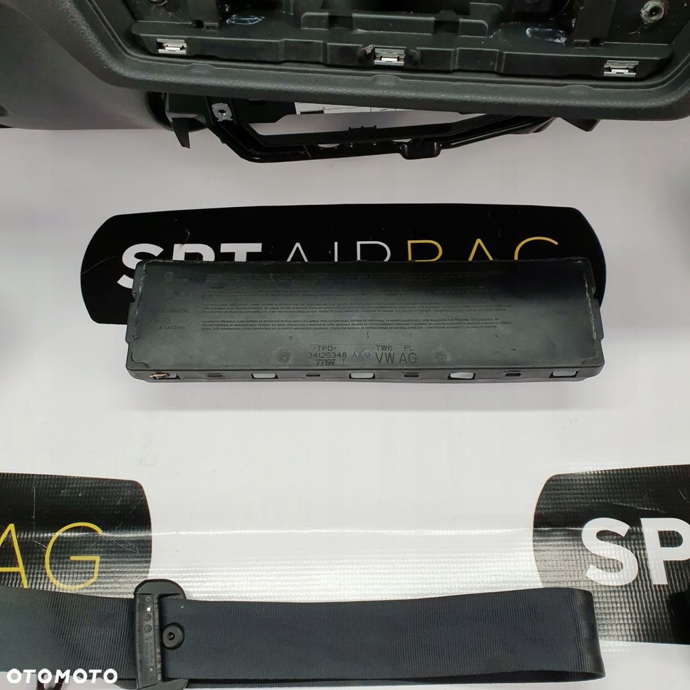 VW TOURAN 5TA DESKA ROZDZIELCZA KONSOLA KOKPIT PULPIT PODUSZKI AIRBAG AIR BAG PASY KIT SET - 5