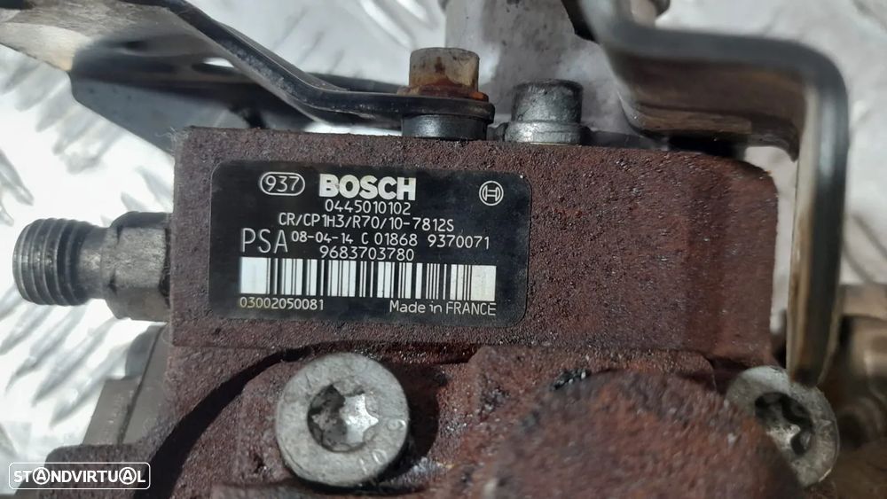 BOMBA INJECTORA INJETORA ALTA PRESSÃO MINI COOPER R56 1.6D 16V 109CV 9HZ 0445010102 9683703780 CLUBMAN R55 CABRIO R57 - 6