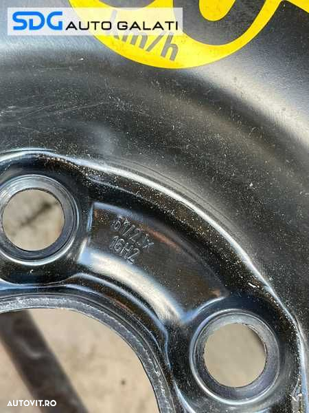 Roata Janta Tabla Rezerva cu Cauciuc Anvelopa Noua Continental 205 55 16 R16 VW Golf 4 1998 - 2006 Cod sdgb30 1J0601027R 1J0601027T - 8