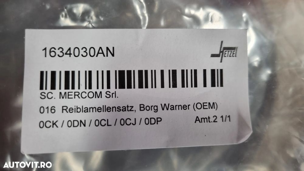 Set Discuri Frictiune Ambreiaj STRONIC DL382 0CK 0CJ 0CL / AUDI A4 B9 / A6 C7 C8 / 2.0TDI / 2014+ - 4