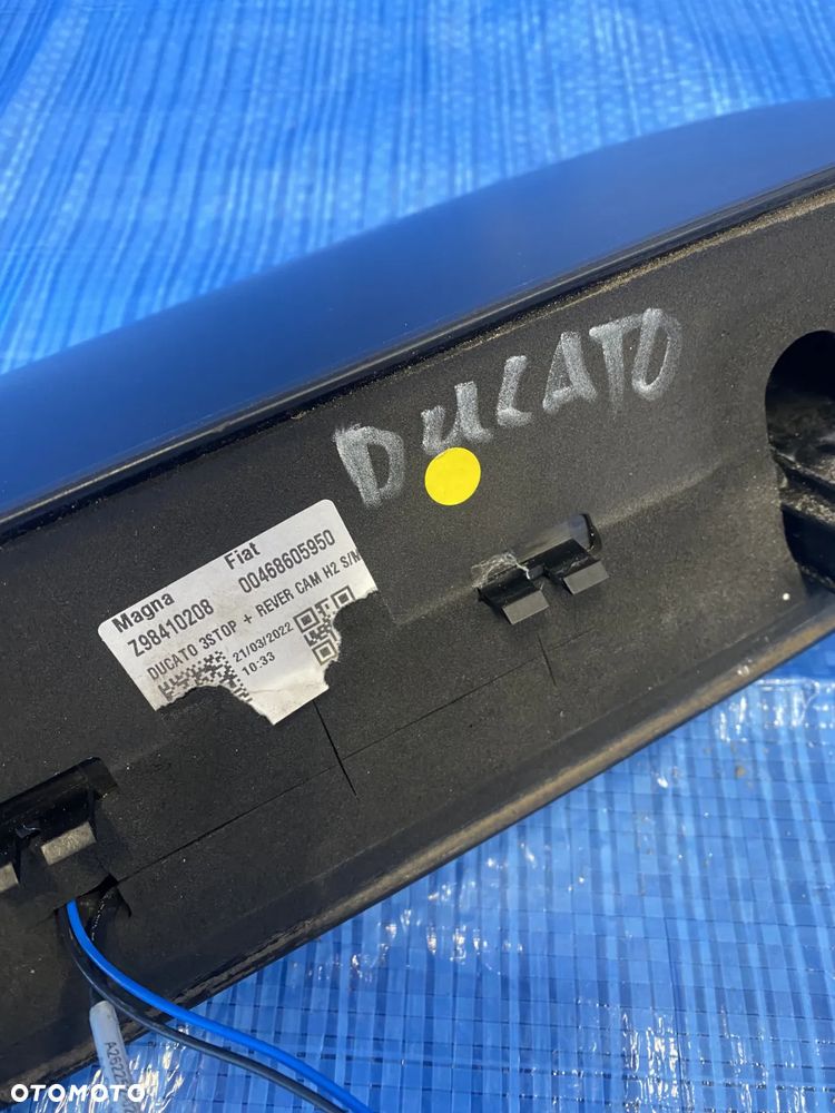 FIAT DUCATO III LIFT 2022r BOXER JUMPER FURGON BLASZAK KAMERA COFANIA TRZECIE ŚWIATŁO STOP 00468605950 Oryginał - 5