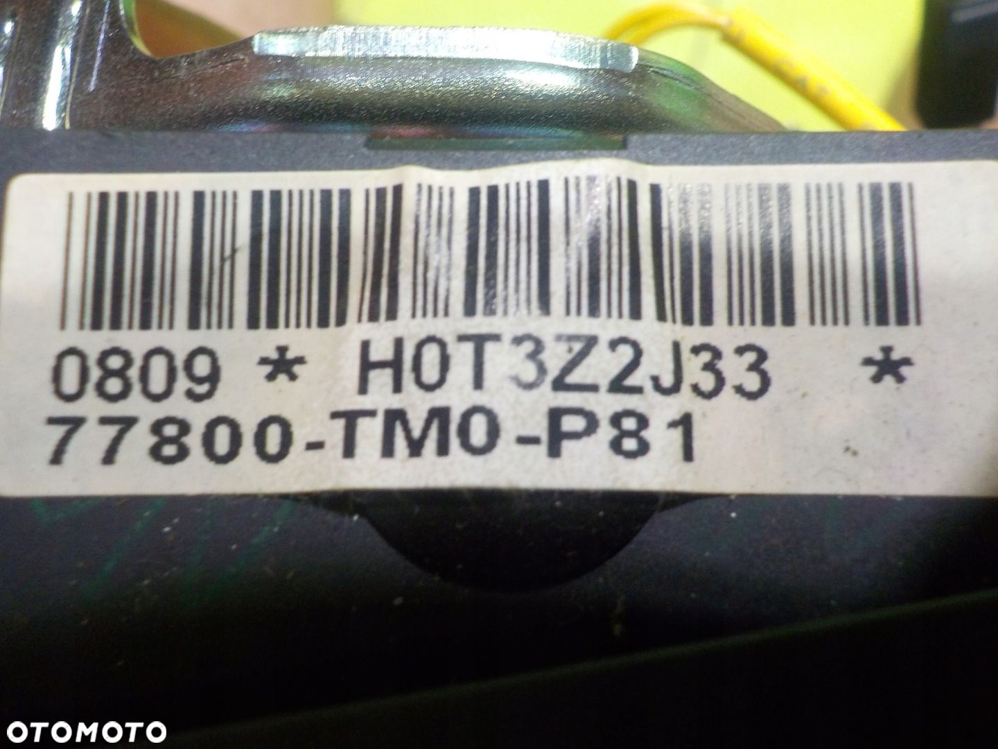 HONDA INSIGHT II 09r 5D 09-14 AIRBAG poduszka kierowcy 77800-TM0-P81 - 4