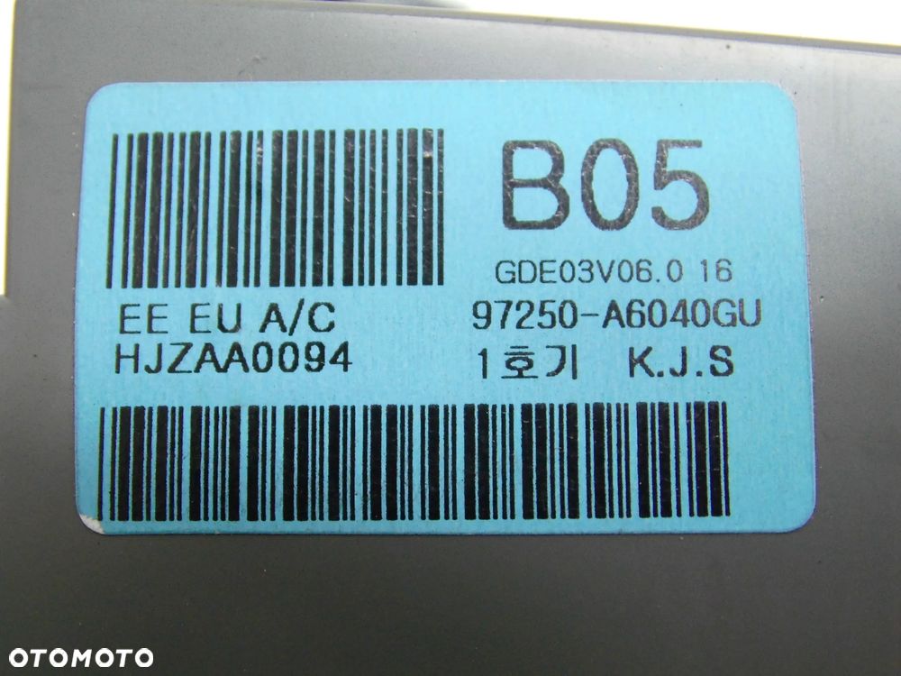 PANEL PRZEŁĄCZNIKÓW KLIMATYZACJI 97250-A6040 HYUNDAI I30 II 2013r. ORYGINAŁ - 9
