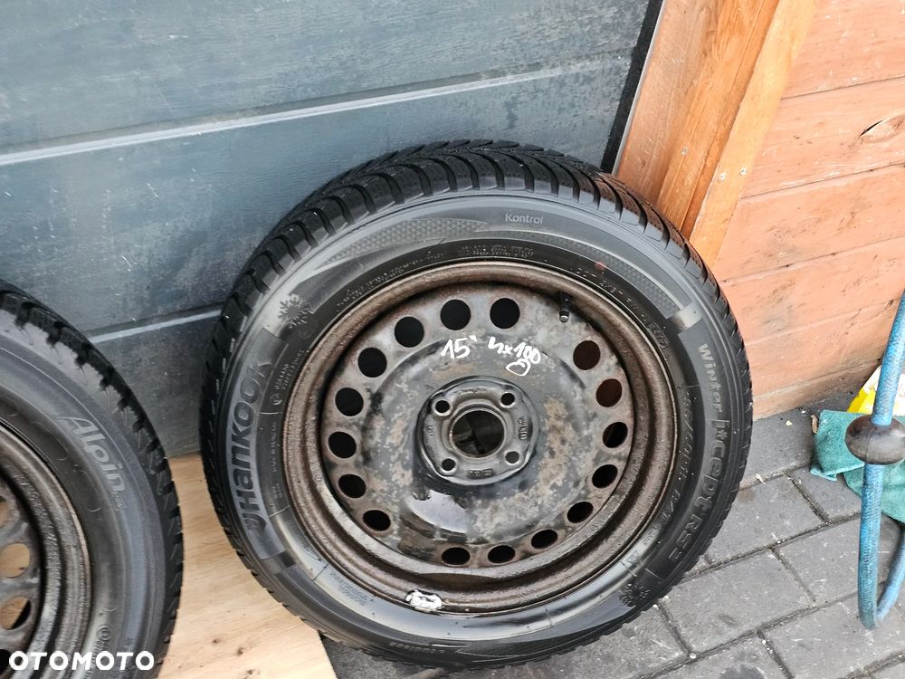 KOŁA FELGI STALOWE OPONY ZIMOWE 15 CALI OPEL ASTRA G H MERIVA A CORSA C D 4X100 185/60/15 ET43 - 4