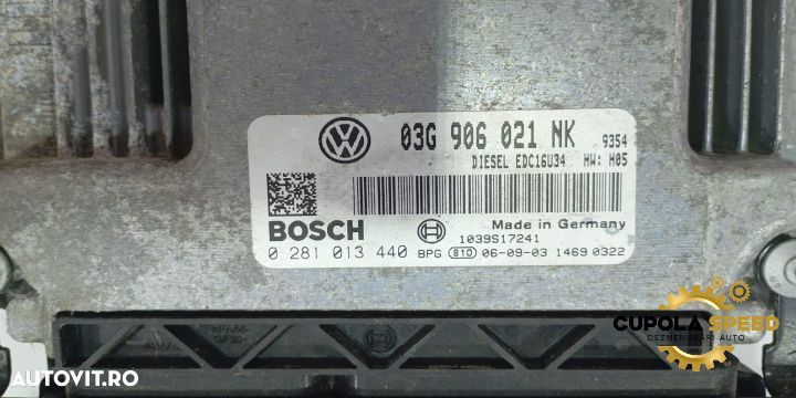 Calculator motor ECU 2.0 TDI EDC16U34 0281013440 03G906021NK Volkswag - 2
