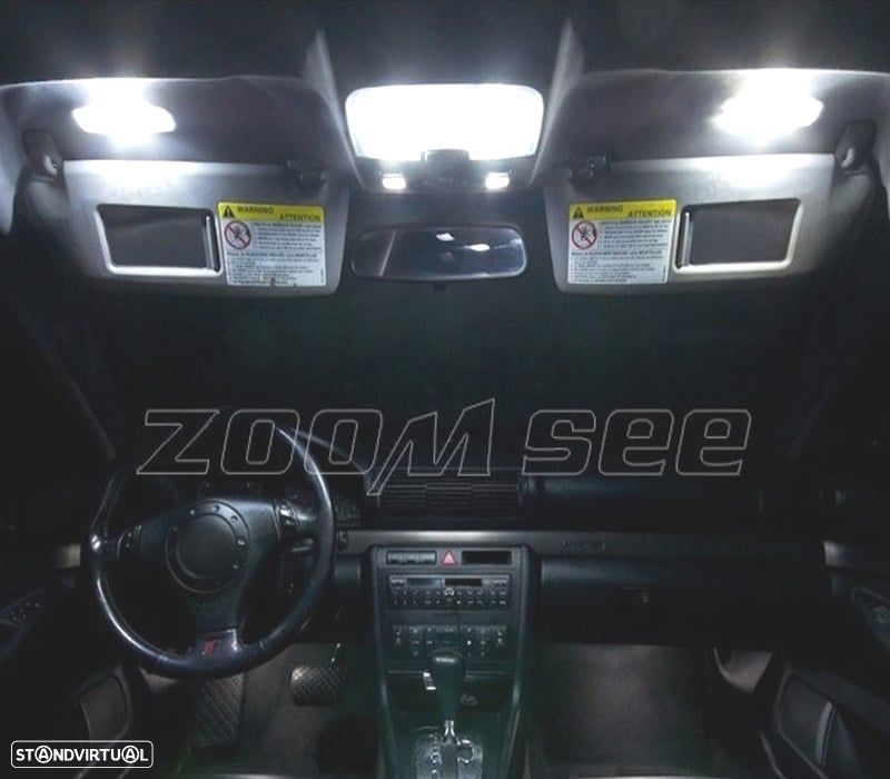 KIT COMPLETO DE 15 LAMPADAS LED INTERIOR PARA AUDI A4 S4 B5 SEDAN 96-01 - 6