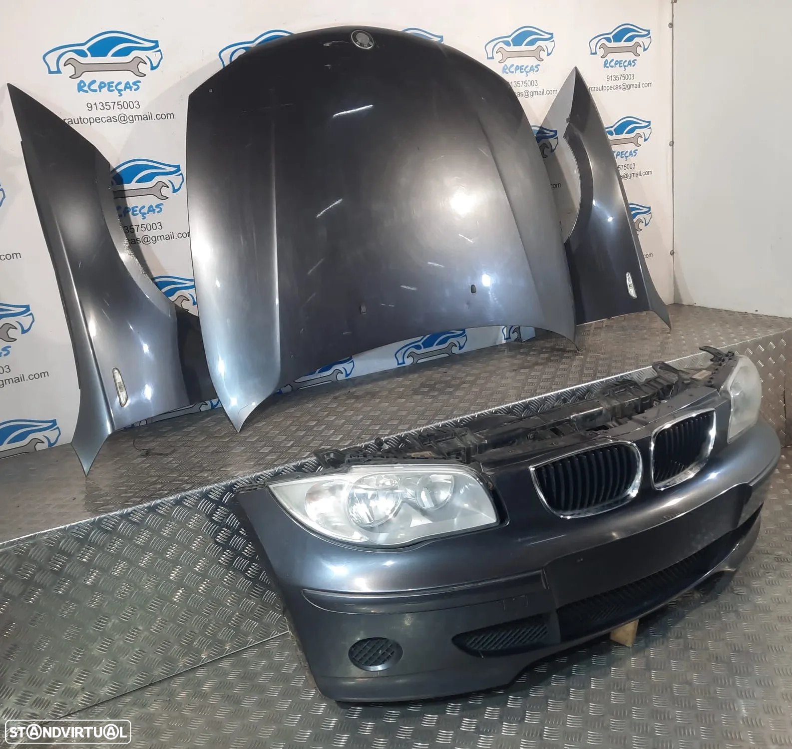 FRENTE COMPLETA BMW SERIE 1 E87 E81 PRE LCI PRE-LCI CAPOT PARACHOQUES GUARDA-LAMAS OTICAS RADIADOR VENTILADOR FRENTE FIBRA REFORÇO - 8