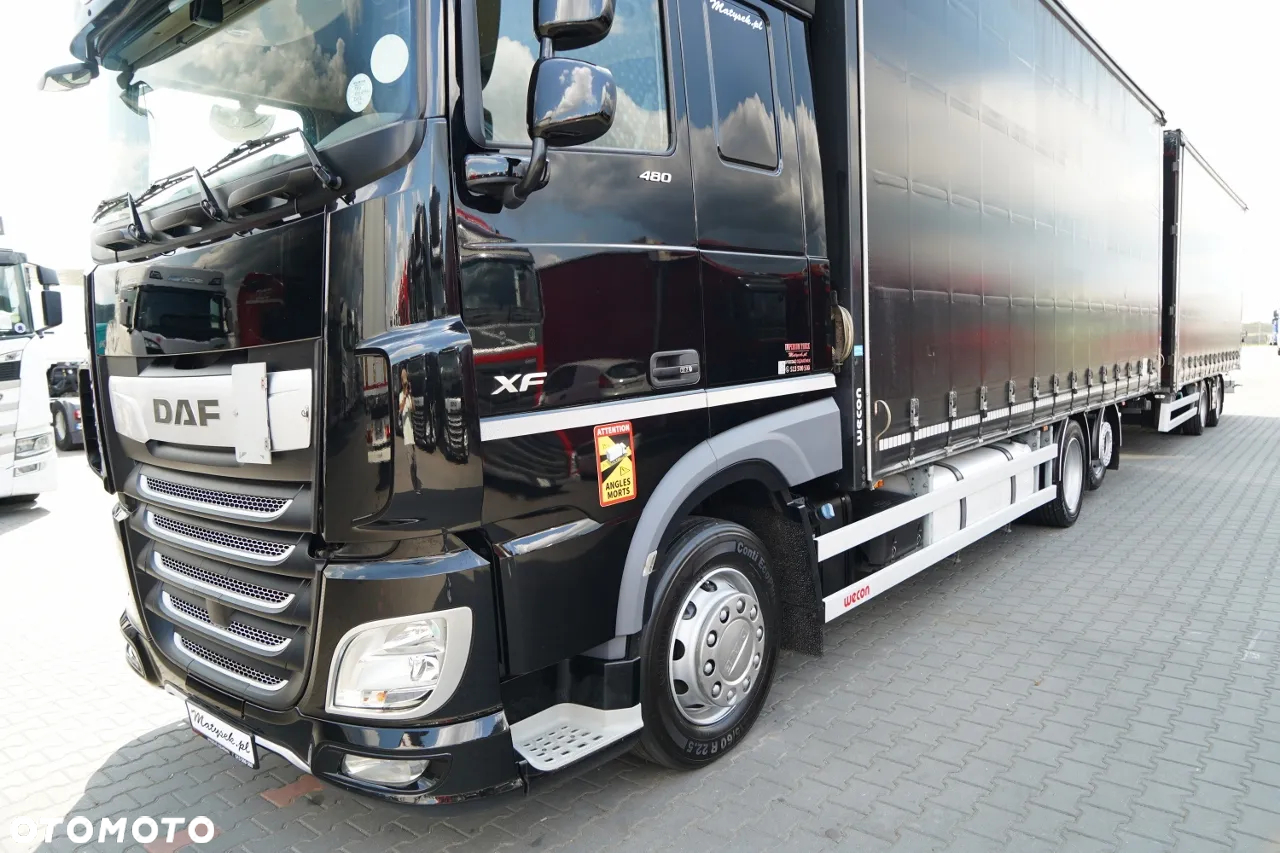 DAF XF 480 / ZESTAW TANDEM / 120 M3 / PRZEJAZDOWY / KLIMA POSTOJOWA / 2019 ROK / PO KONTRAKCIE SERWISOWYM - 6