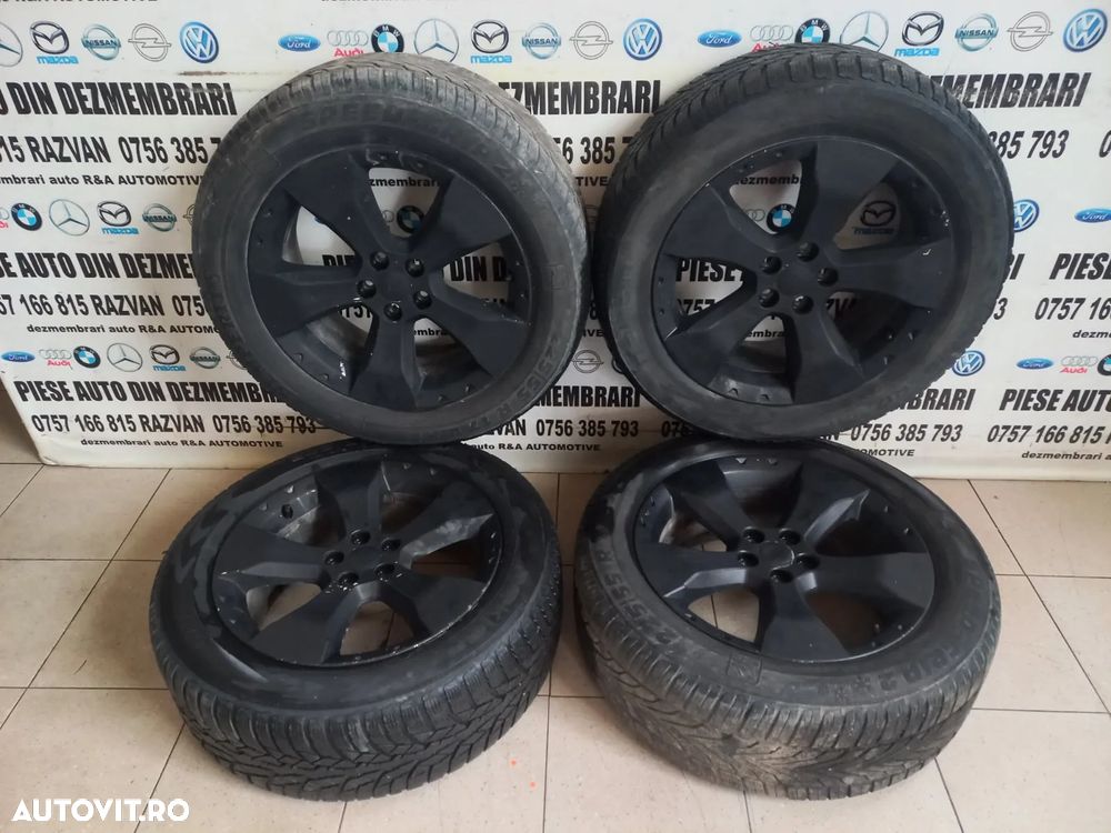 Set Jante Aluminiu Cu Anvelope Subaru Forester 1997-1998-1999-2000-2001-2002-2003-2004-2005-2006-2007-2008-2009-2010-2011-2012-2013-2014-2015-2016-2017-2018-2019-2020-2021-2022-2023-2024 5x100 Dimensiune 225/55R17 Anvelope Semperit M+S Stare Buna - Dezmembrari Arad - 1