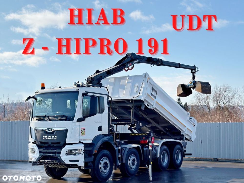 MAN TGS 35.470 * WYWROTKA 5,10 m + PILOT * HIAB Z - HIPRO 191 * 8x4 - 1