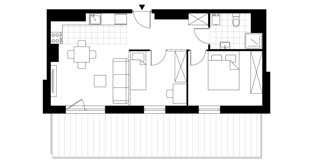 3-pokojowy apartament inwestycyjny 48m2 + taras - Pełny obrazek: 4/16