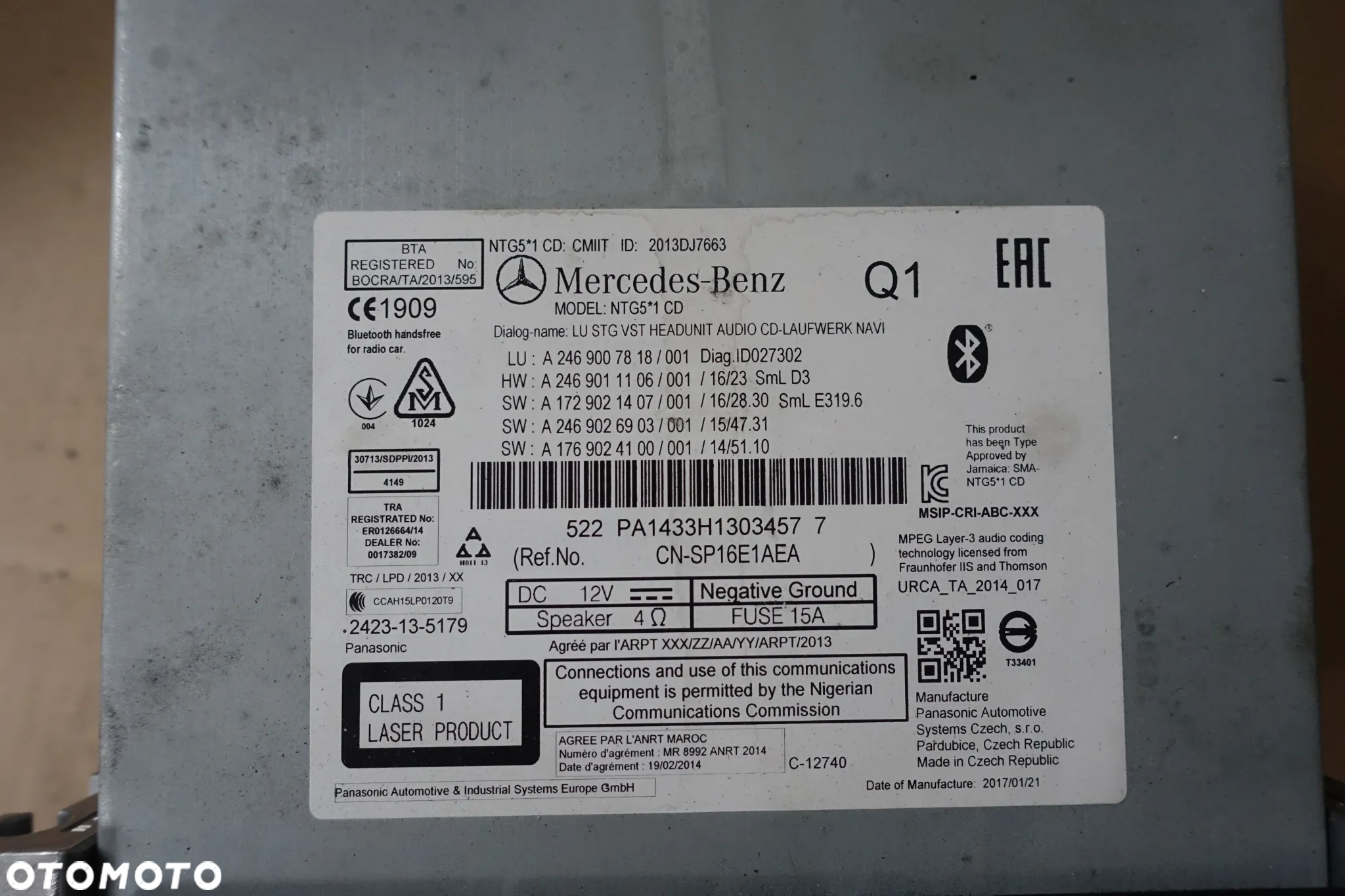 RADIO NAWIGACJA MERCEDES W176 A KLASA A2469007818 - 3