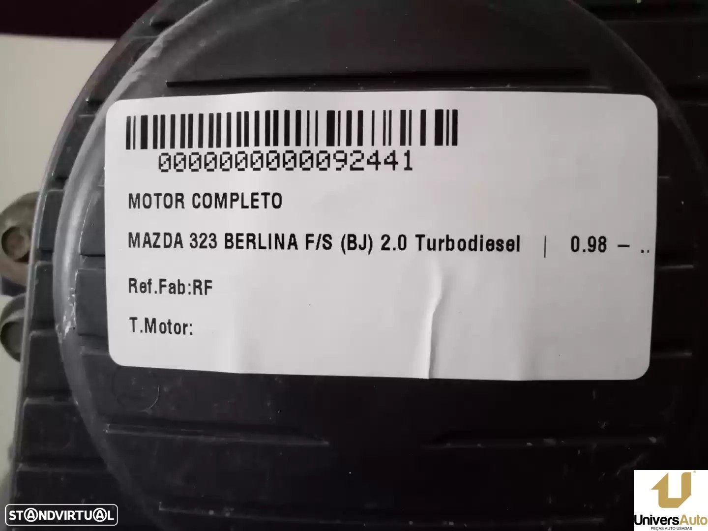 MOTOR COMPLETO MAZDA 323 F VI 1998 -RF - 1