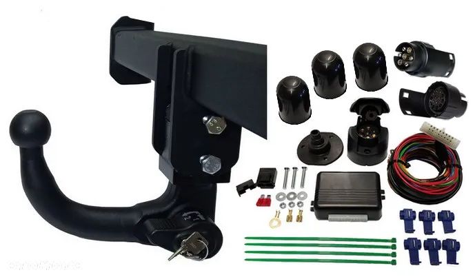 HAK HOLOWNICZY Z KULĄ WYPINANĄ PIONOWO ZABEZPICZONĄ KLUCZYKIEM +MODUŁ BMW X3 E83+7PNI13P - 4