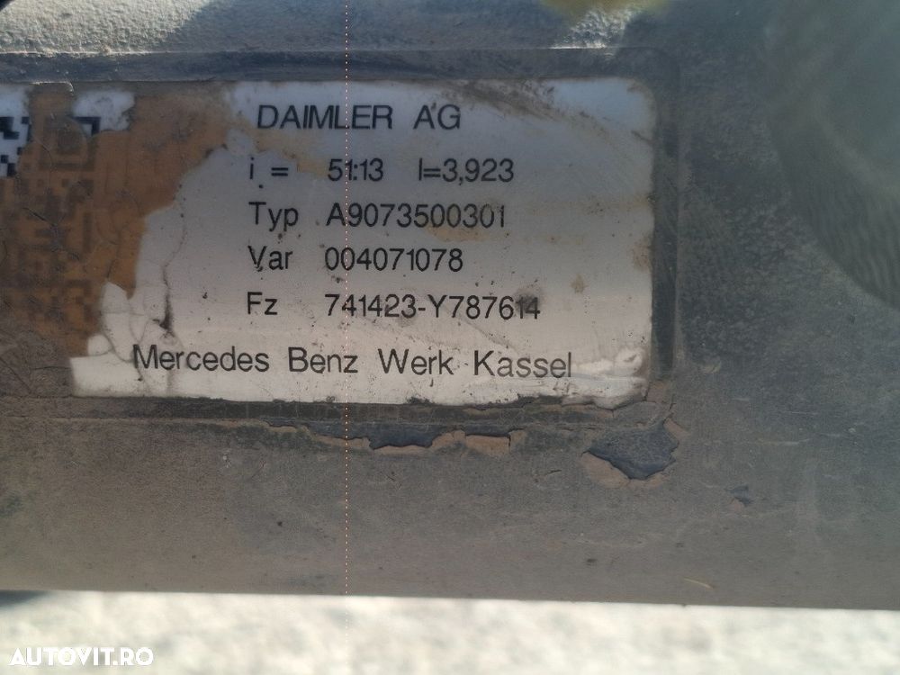 AXA spate SPRINTER 907 Crafter 2018 2019 2020 2021 2022 2023 2024 A9073500301 raport 51:13 pe simplu - 5