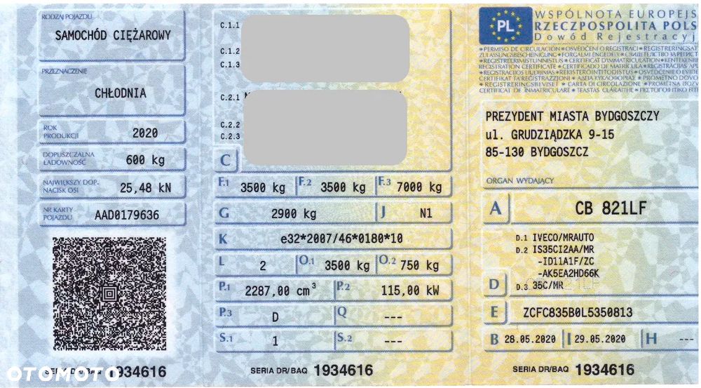 Iveco DAILY AUTOMAT CHŁODNIA MROŹNIA IZOTERMA CARRIER HI-MATIC NA BLIŹNIAKU KRAJOWE BEZWYPADKOWE ZASILANIE ZEWNETRZNE 230 V - 9
