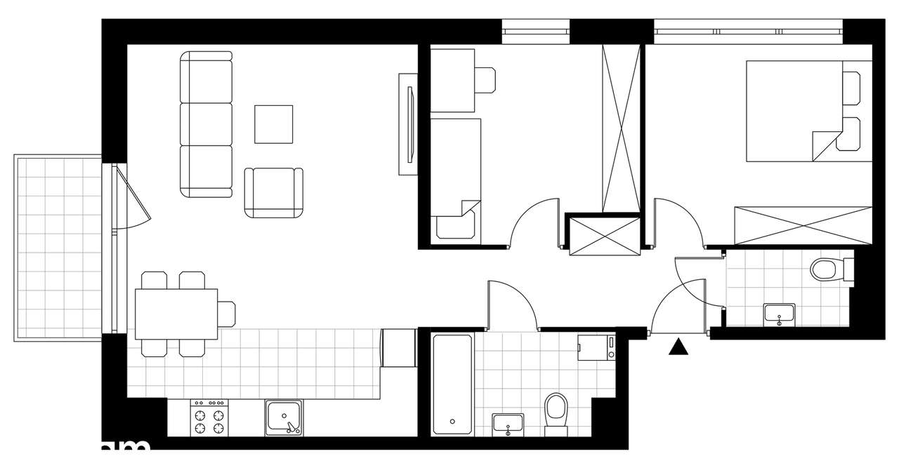 3-pokojowe mieszkanie 61m2 + balkon - Pełny obrazek: 4/15