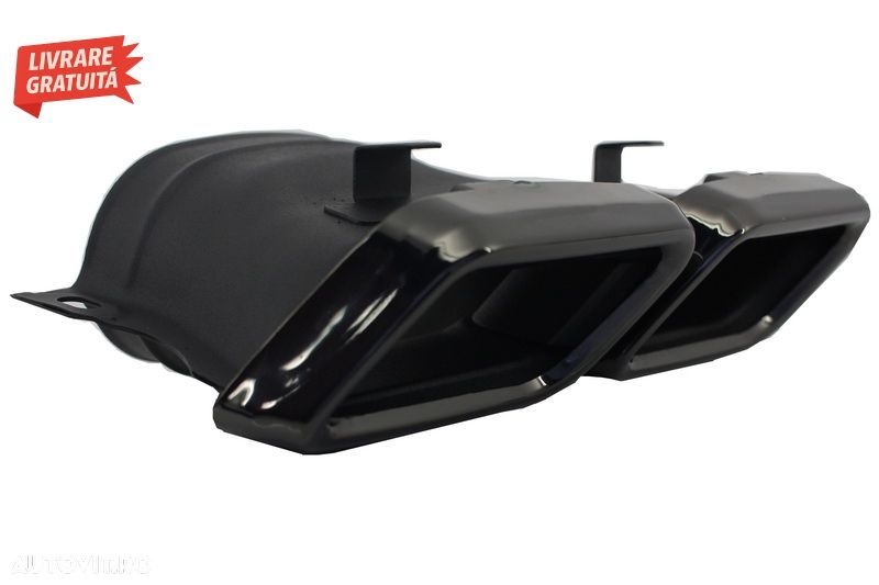 Difuzor Bara Spate cu Ornamente tobe Negre Mercedes C-Class W205 S205 (2014-2020) - livrare gratuita - 10