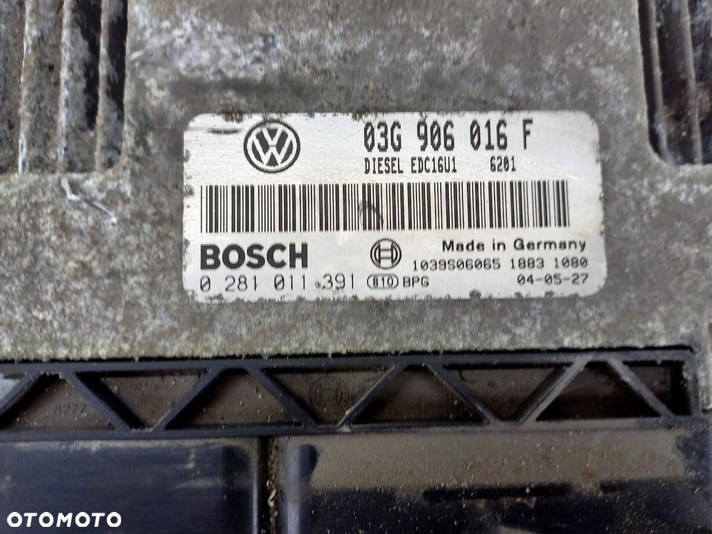 KOMPUTER, STEROWNIK SKODA OCTAVIA II 03G906016F 0281011391 2.0 TDI - 2