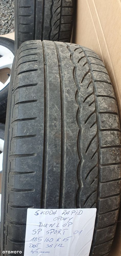 Alufelgi alusy z oponami 5x100 185/60 R15 Skoda Rapid 5JA601025 - 7