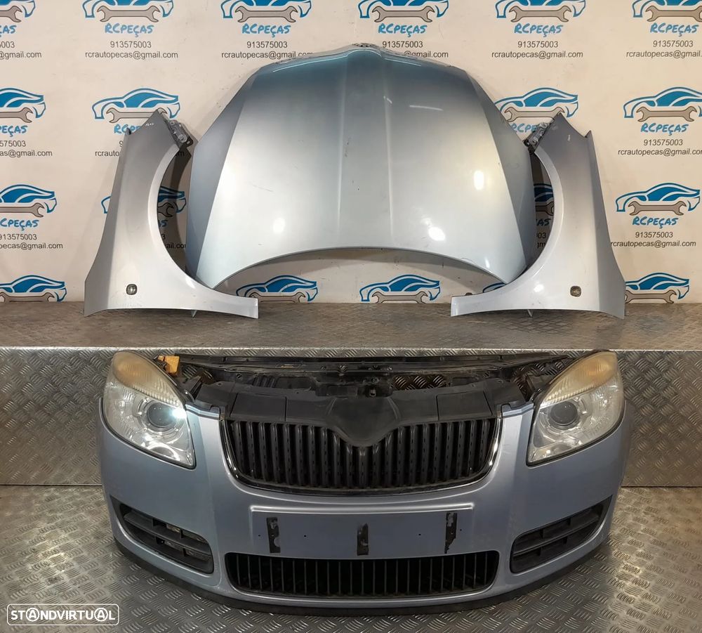 FRENTE COMPLETA SKODA FABIA II 2 MK2 542 CAPOT PARACHOQUES GUARDA-LAMAS OTICAS RADIADOR VENTILADOR FRENTE FIBRA REFORÇO - 22