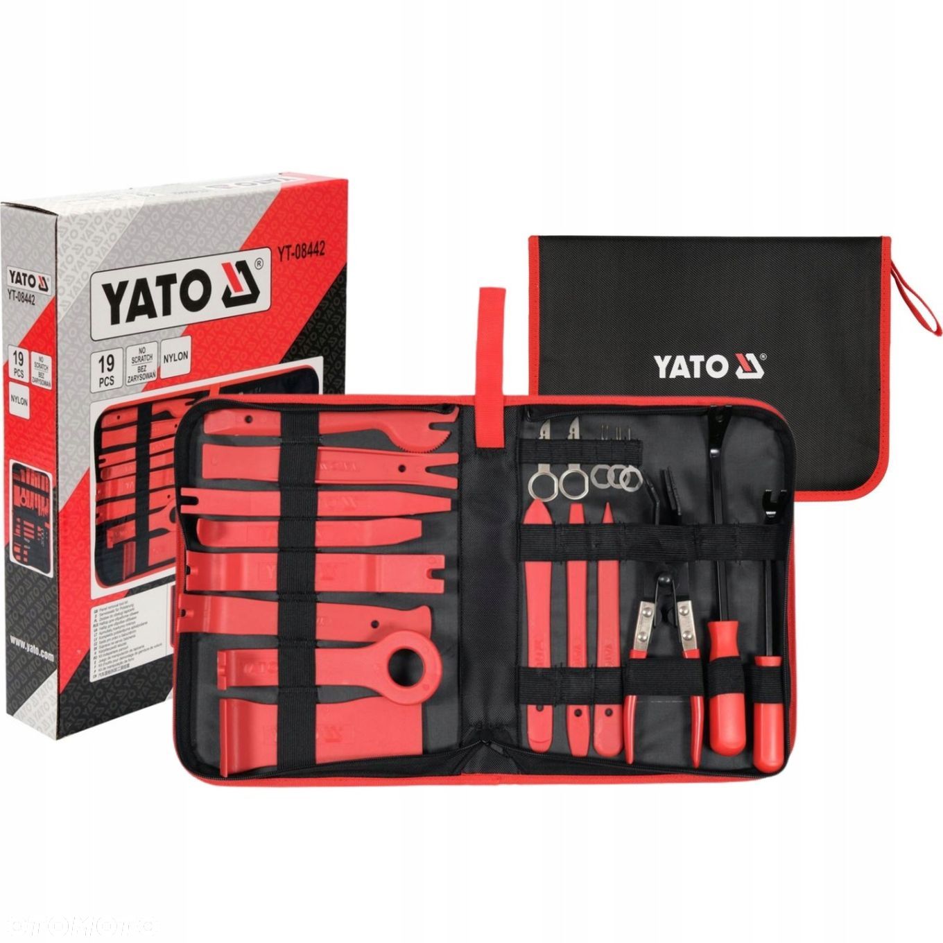YATO ZESTAW ŚCIĄGACZY DO TAPICERKI I RADIA WYMIJAKI 19 SZTUK ETUI YT-08442 - 1