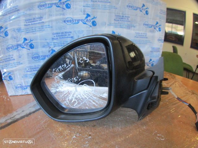 Espelho 232636289 E20211047 E20415377 CITROEN C3 3 FASE 1 2019 1.2I 83CV 5P BRANCO ESQ REBATÍVEL COM PISCA 6 + 2 PINOS - 1