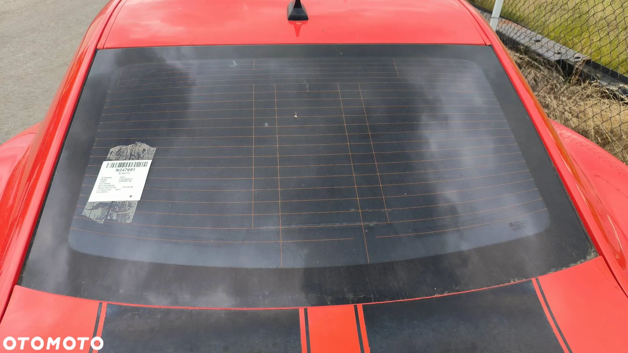 Szyba tylna Chevrolet Camaro Coupe RS 3.6 V6 2011 - 1