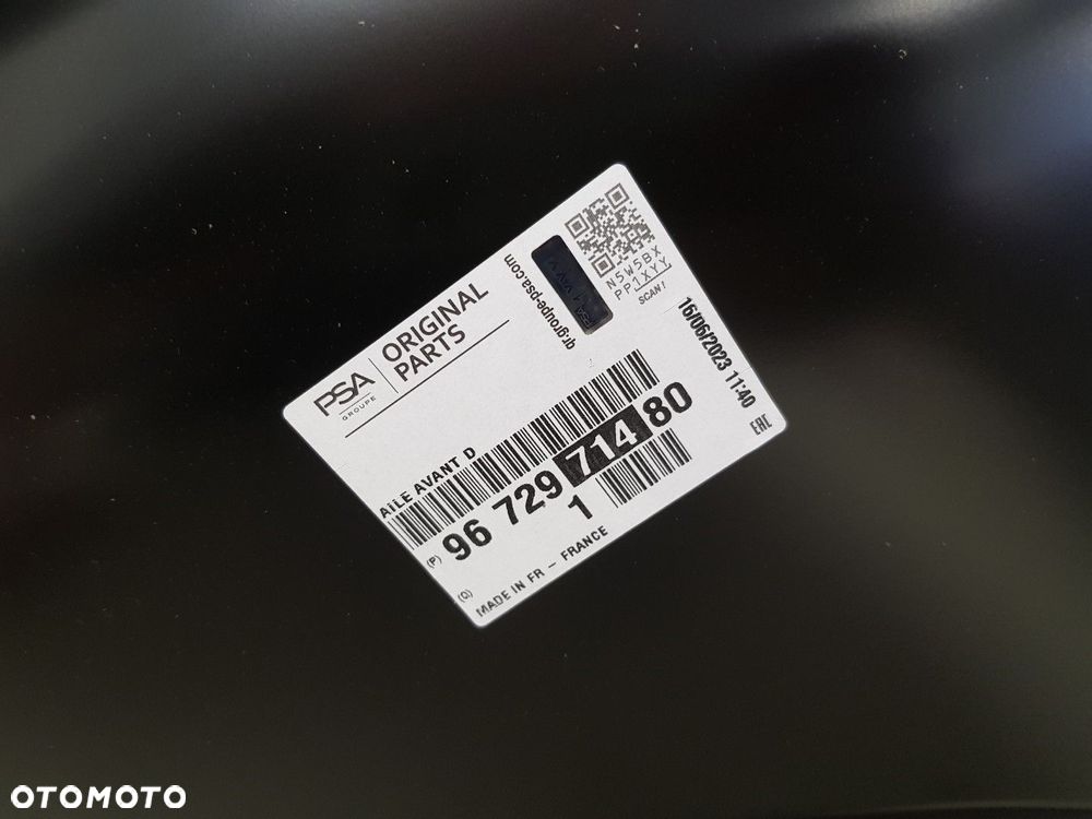 FABRYCZNIE NOWY ORYGINALNY BŁOTNIK PRAWY PRZEDNI PEUGEOT 208 1 I 12-19 9672971480 PRAWA PRZÓD - 9