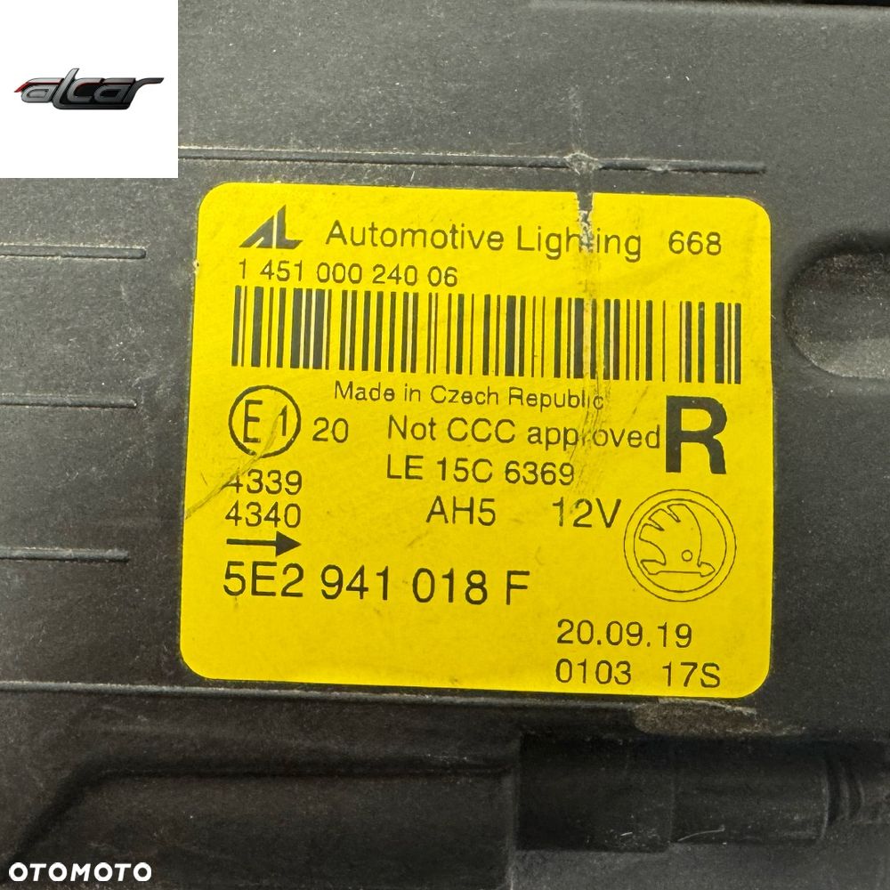 REFLEKTOR LAMPA PRAWA PRZÓD FULL LED SKODA OCTAVIA 3 III LIFT 5E2 941 018 F - 8