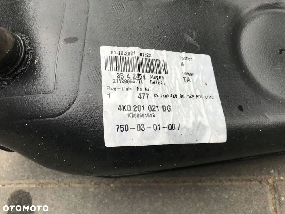 ZBIORNIK BAK PALIWA AUDI A6 C8 HYBRYDA 4K0201021DG 4K0201317B LIFT - 7