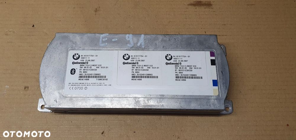 Moduł sterownik bluetooth BMW 3 E91 9177754 - 1